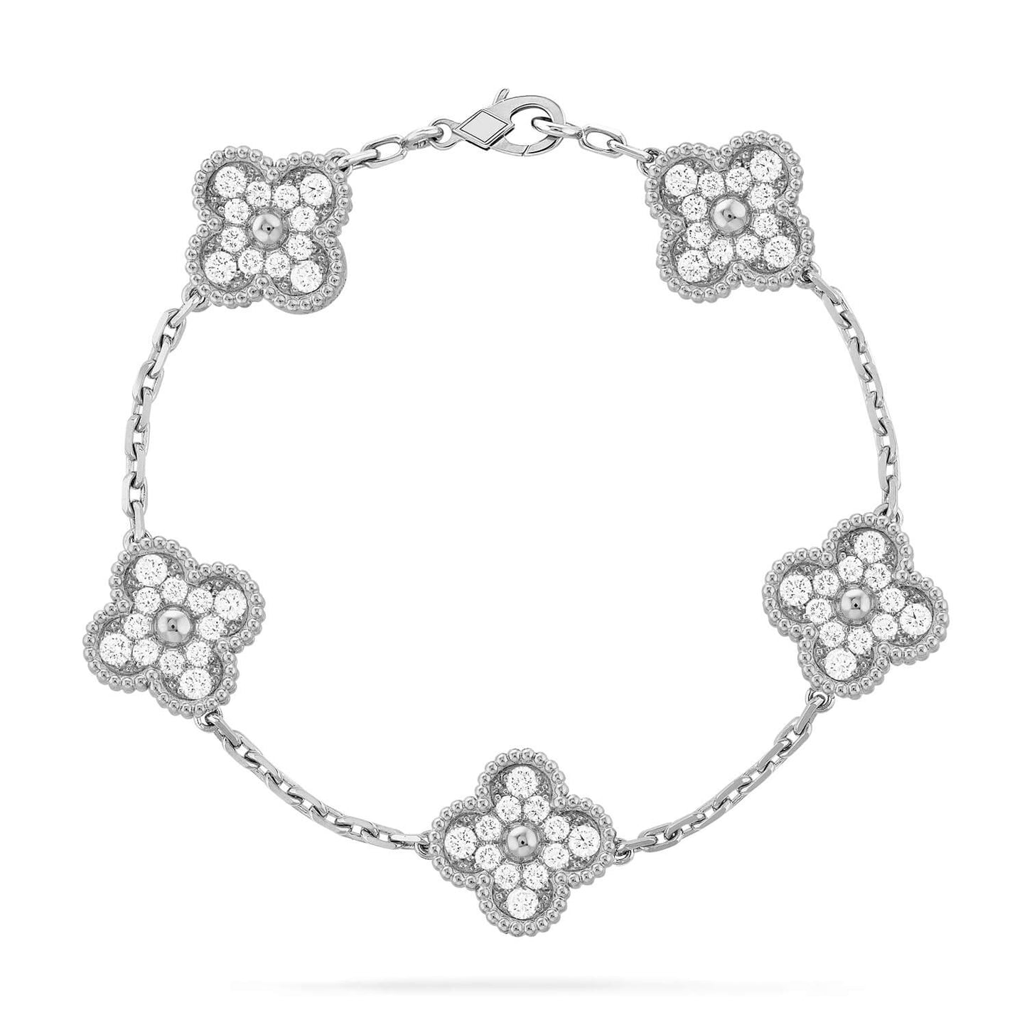 [Sprite Jewelry] New  CLOVER 5 MOTIF FULL DIAMOND BRACELET COLLECTION