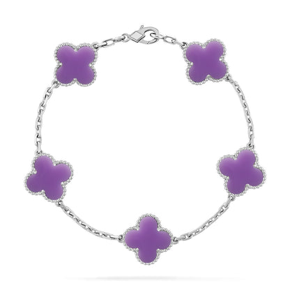 [Sprite Jewelry]New CLOVER 5 MOTIF LIGHT PURPLE BRACELET COLLECTION