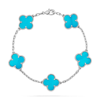 [Sprite Jewelry]New  CLOVER 5 MOTIF TURQUOISE BRACELET COLLECTION