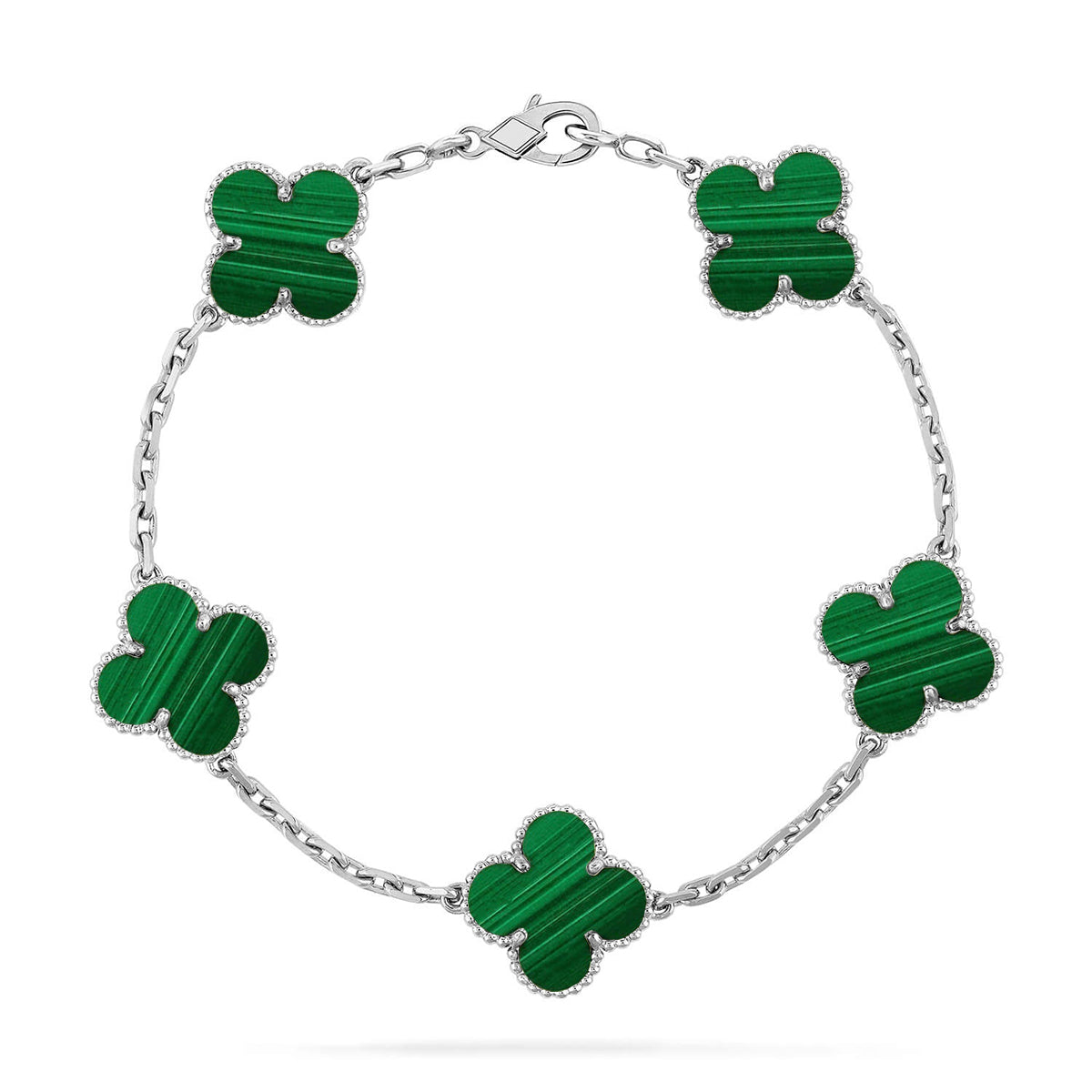 [Sprite Jewelry]New  CLOVER 5 MOTIF MALACHITE BRACELET COLLECTION