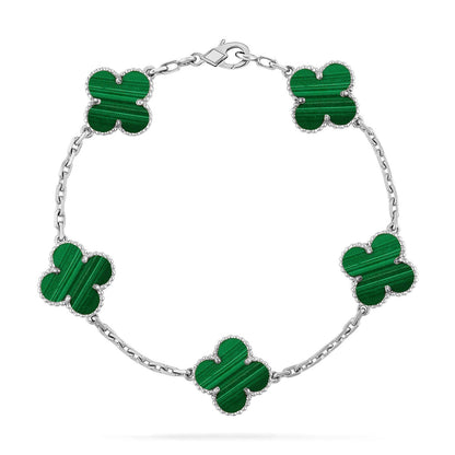 [Sprite Jewelry]New  CLOVER 5 MOTIF MALACHITE BRACELET COLLECTION