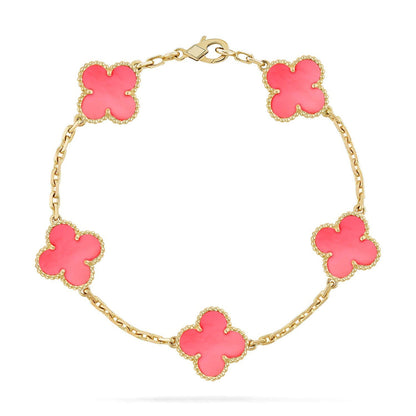 [Sprite Jewelry]New  CLOVER 5 MOTIFS  PINK MOP BRACELET COLLECTION