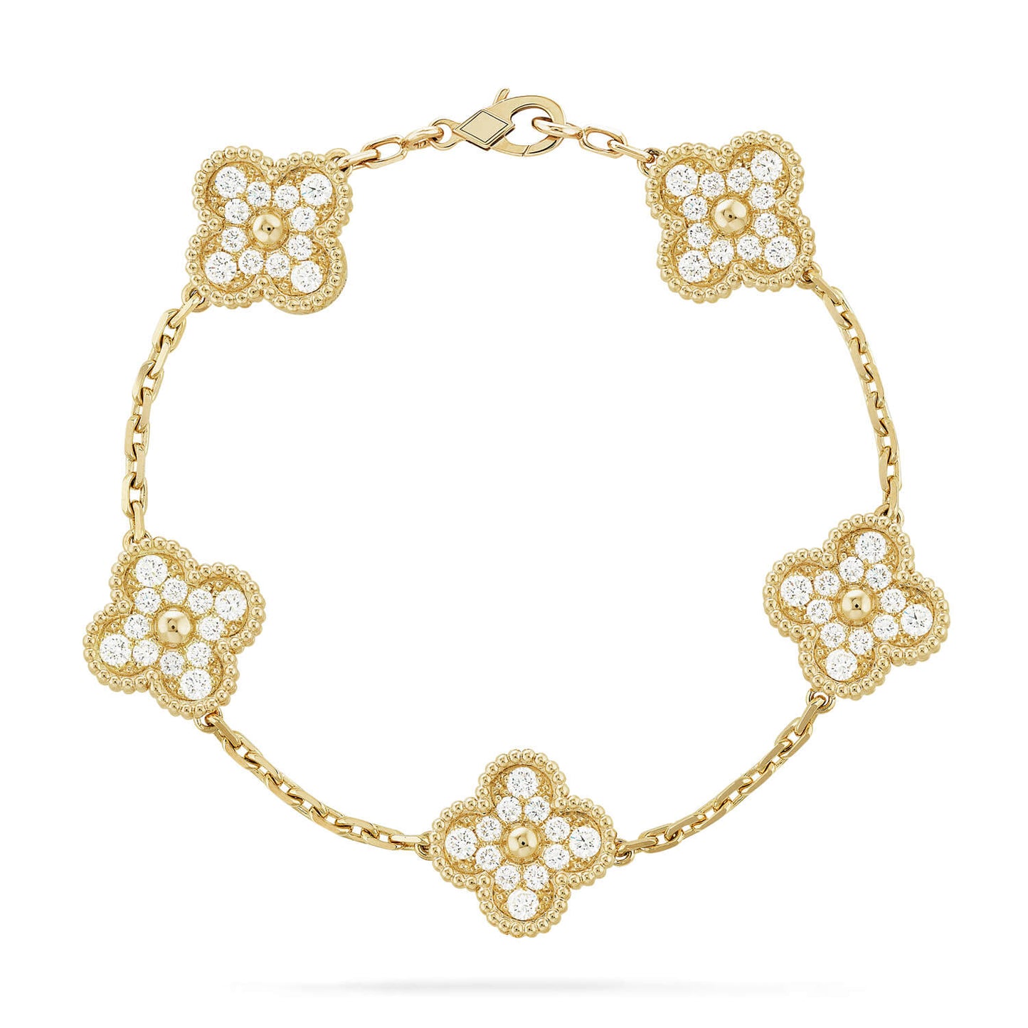 [Sprite Jewelry] New  CLOVER 5 MOTIF FULL DIAMOND BRACELET COLLECTION
