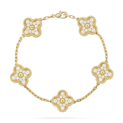 [Sprite Jewelry] New  CLOVER 5 MOTIF FULL DIAMOND BRACELET COLLECTION