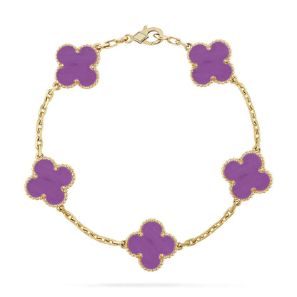 [Sprite Jewelry]New  CLOVER 5 MOTIF VIOLET BRACELET COLLECTION