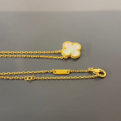 [Sprite Jewelry]CLOVER MINI 15MM WHITE MOTHER-OF-PEARL NECKLACE