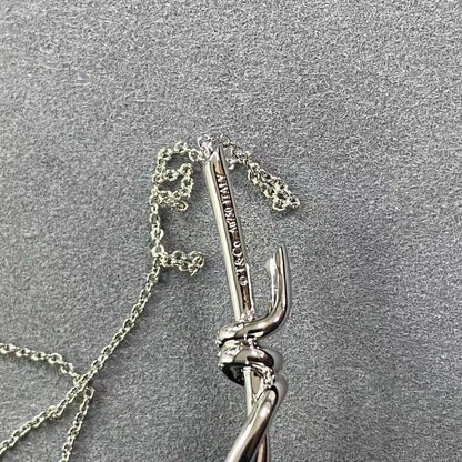 [Sprite Jewelry]T House Diamond-Studded Knot Necklace