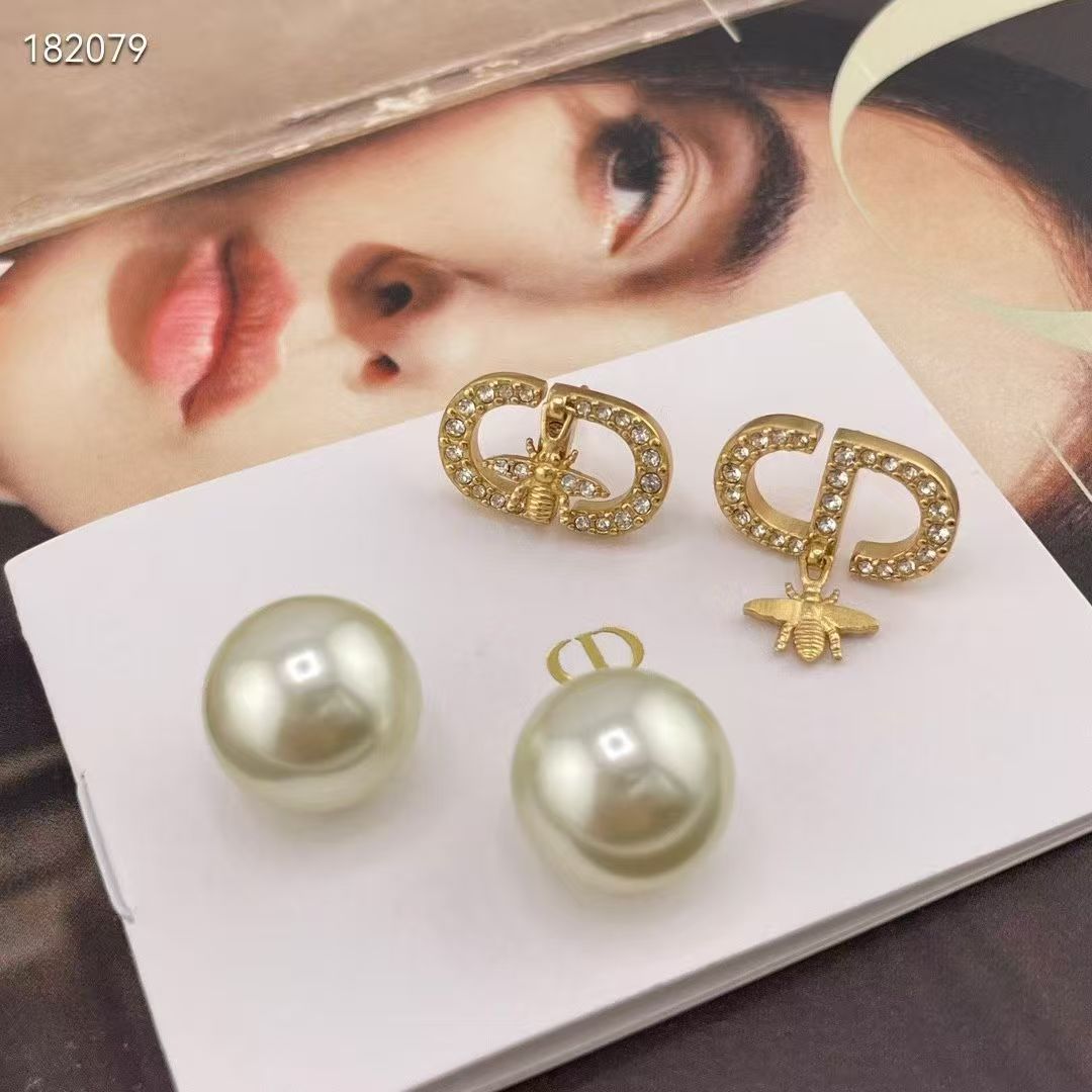 [Sprite Jewelry]CD Honeycomb Pearl Stud Earrings