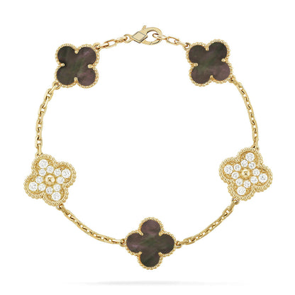 [Sprite Jewelry]New CLOVER 5 MOTIF GRAY MOP BRACELET COLLECTION