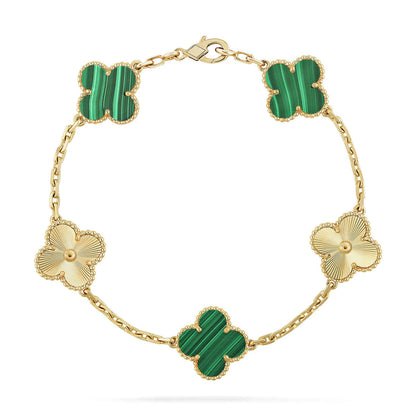 [Sprite Jewelry]New  CLOVER 5 MOTIF MALACHITE BRACELET COLLECTION