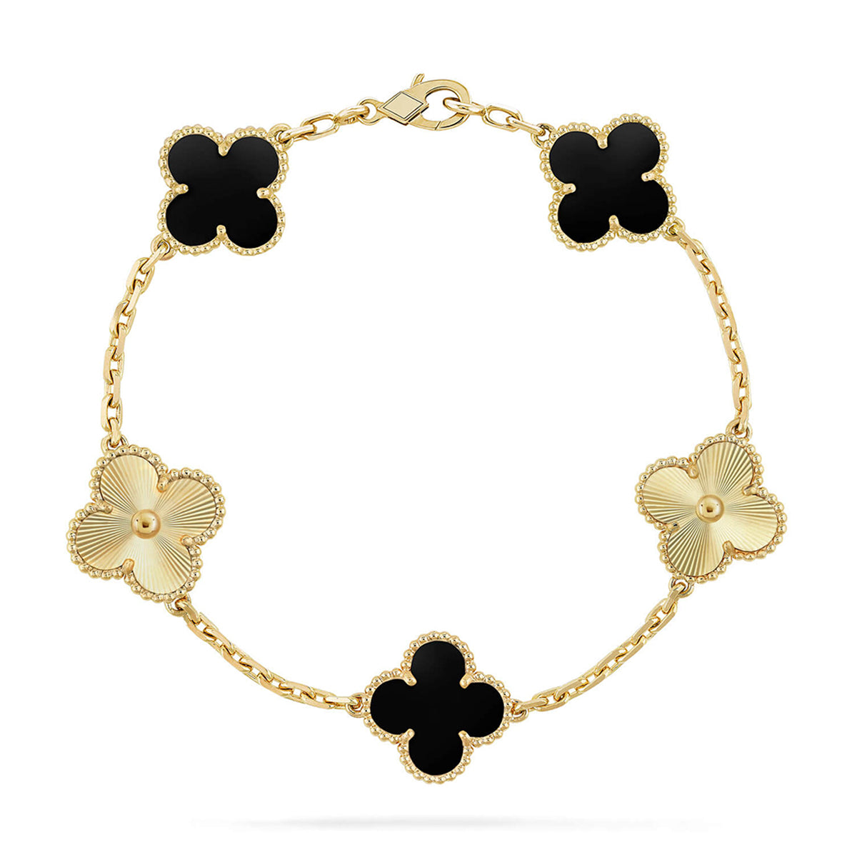 [Sprite Jewelry]New CLOVER 5 MOTIF ONYXS BRACELET COLLECTION