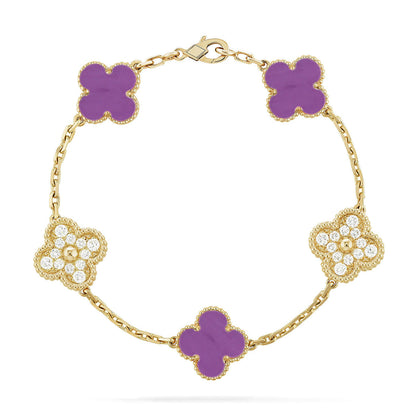 [Sprite Jewelry]New  CLOVER 5 MOTIF VIOLET BRACELET COLLECTION