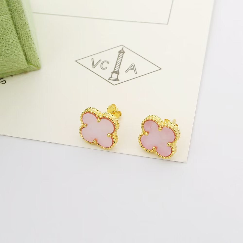 [Sprite Jewelry]Clover Mini Pink Earrings