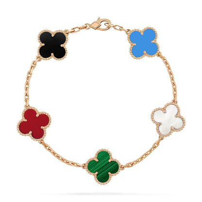 [Sprite Jewelry]New CLOVER 5 MOTIFS MULTICOLOR BRACELET