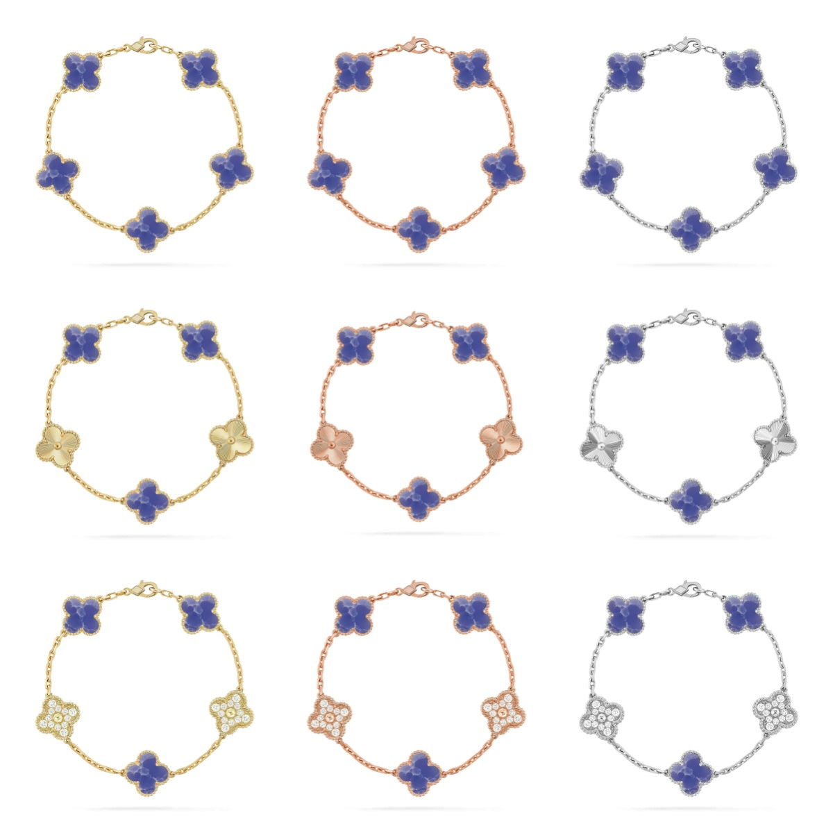 [Sprite Jewelry]New CLOVER 5 MOTIF BLUE VEINS BRACELET COLLECTION