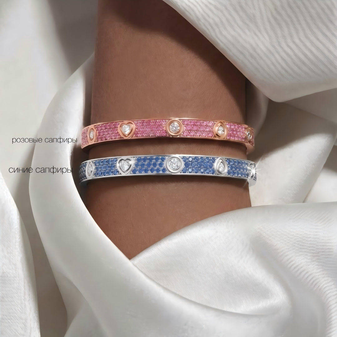 [Sprite Jewelry]2026 PAVE GEMSTONE LOVE BRACELET 6.1MM 10 DIAMONDS
