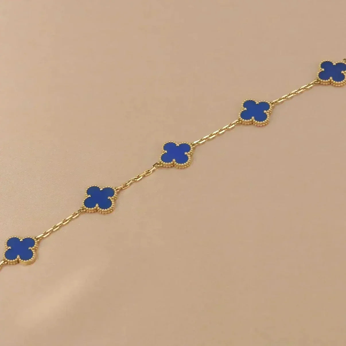 [Sprite Jewelry]New CLOVER 5 MOTIF BLUE AGATE BRACELET COLLECTION