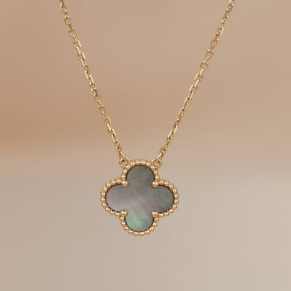 ¡®Sprite Jewelry¡¯CLOVER 15MM  GRAY MOTHER OF PEARL NECKLACE