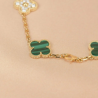 [Sprite Jewelry]New  CLOVER 5 MOTIF MALACHITE BRACELET COLLECTION