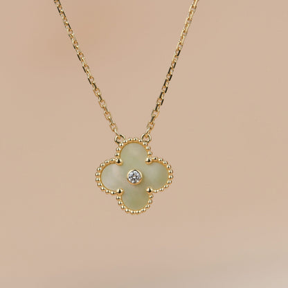 ¡®Sprite Jewelry¡¯CLOVER 15MM DIAMOND GOLD MOTHER OF PEARL NECKLACE