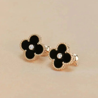 ¡®Sprite Jewelry¡¯CLOVER MEDIUM 1 MOTIFS ONYX DIAMOND EARRINGS