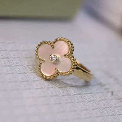 ¡®Sprite Jewelry¡¯CLOVER PINK MOP RING GOLD DIAMOND
