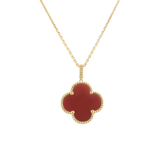¡®Sprite Jewelry¡¯CLOVER 25MM NECKLACE GOLD CARNELIAN