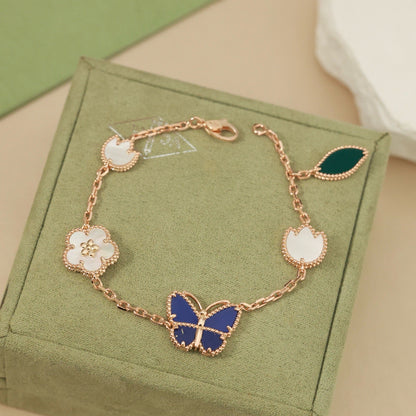 [Sprite Jewelry]LUCKY SPRING BUTTERFLY 5 MOTIF BRACELET