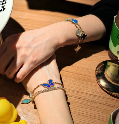 [Sprite Jewelry]LUCKY SPRING BUTTERFLY 5 MOTIF BRACELET
