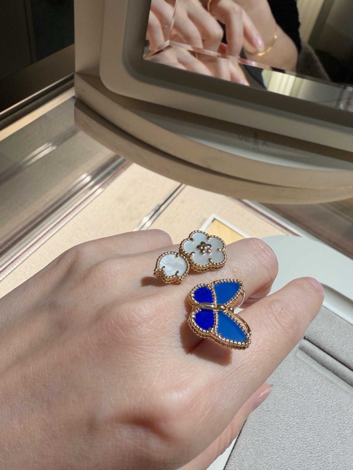 [Sprite Jewelry]LUCKY SPRING BUTTERFLY OPEN-FACE RINGS