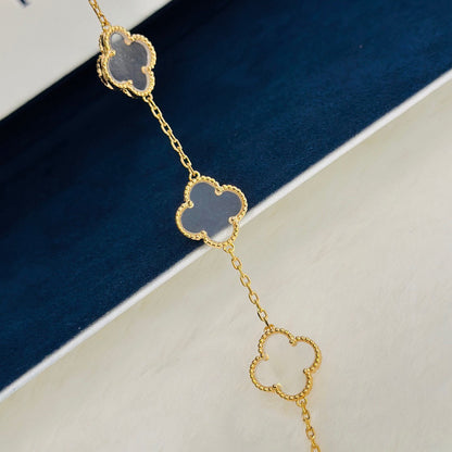 [Sprite Jewelry]New CLOVER 5 MOTIF ROCK CRYSTAL BRACELET