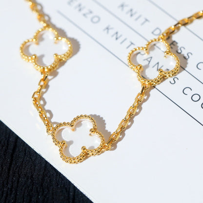 [Sprite Jewelry]New CLOVER 5 MOTIF ROCK CRYSTAL BRACELET