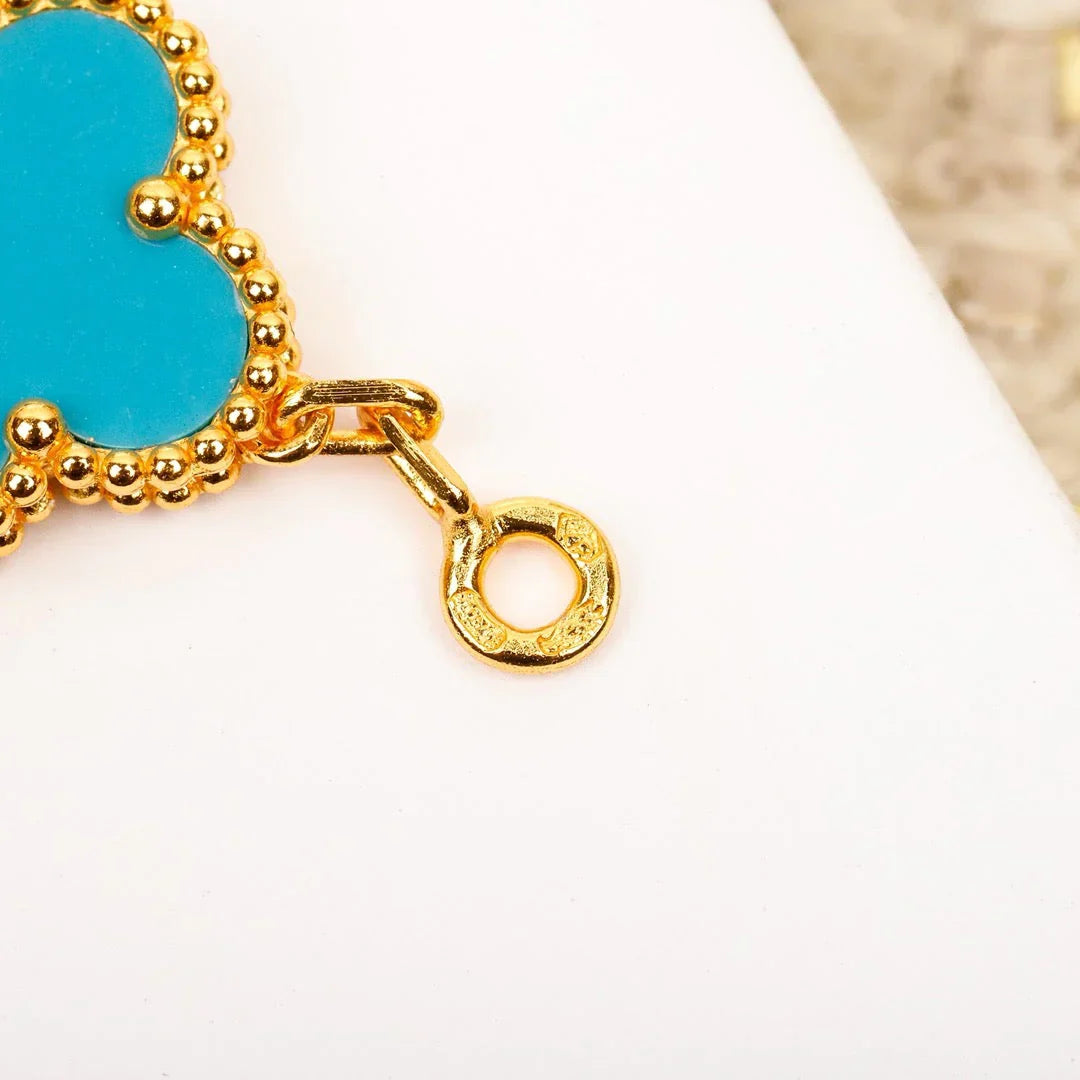 [Sprite Jewelry]New  CLOVER 5 MOTIF TURQUOISE BRACELET COLLECTION