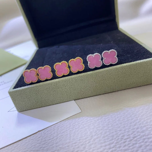 [Sprite Jewelry]2025 NEW PINK MOTHER-OF-PEARL STUD EARRINGS
