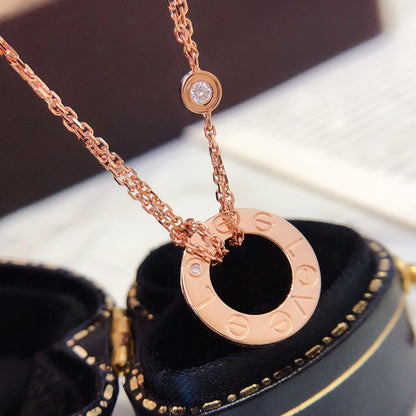 ¡®Sprite Jewelry¡¯LOVE NECKLACE 16MM 2 DIAMONDS
