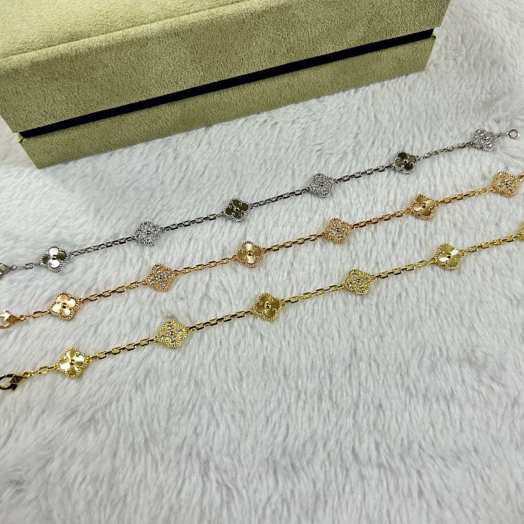 [¡®Sprite Jewelry¡¯]CLOVER 6 MOTIF DIAMOND LASER BRACELET