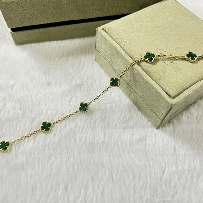[¡®Sprite Jewelry¡¯]CLOVER 6 MOTIF MALACHITE BRACELET
