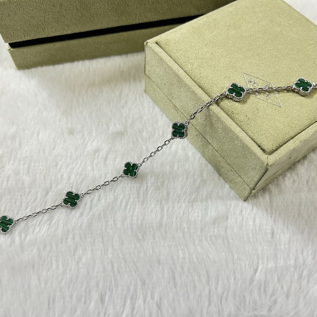 [¡®Sprite Jewelry¡¯]CLOVER 6 MOTIF MALACHITE BRACELET