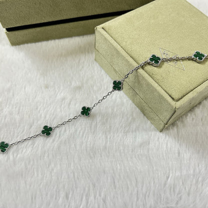 [¡®Sprite Jewelry¡¯]CLOVER 6 MOTIF MALACHITE BRACELET