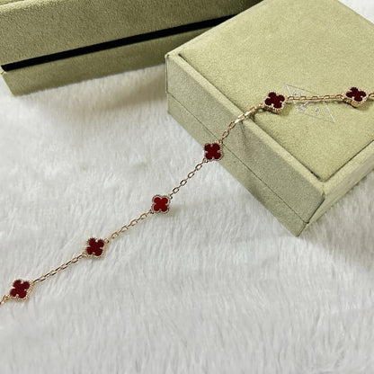 [¡®Sprite Jewelry¡¯]CLOVER 6 MOTIF RED AGATE BRACELET