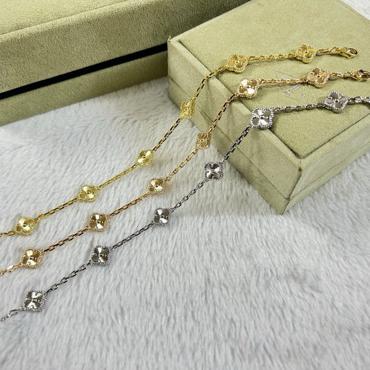 [Sprite Jewelry]New CLOVER 6 MOTIF DIAMOND BRACELET