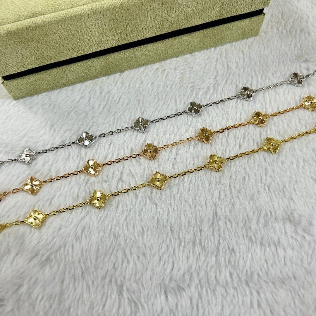 [Sprite Jewelry]New CLOVER 6 MOTIF DIAMOND BRACELET
