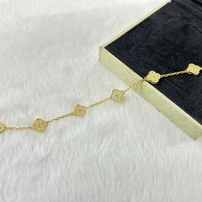 [Sprite Jewelry]New CLOVER 6 MOTIF DIAMOND BRACELET