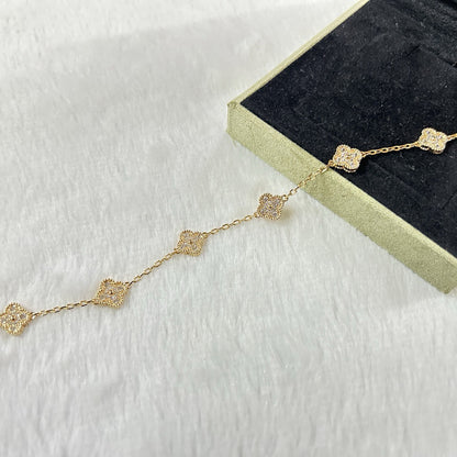 [Sprite Jewelry]New CLOVER 6 MOTIF DIAMOND BRACELET