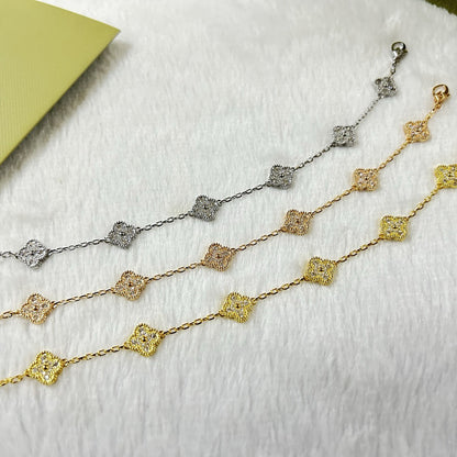 [Sprite Jewelry]New CLOVER 6 MOTIF DIAMOND BRACELET