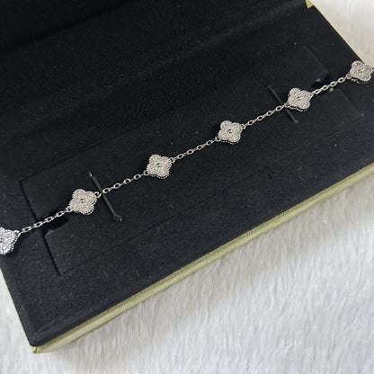 [Sprite Jewelry]New CLOVER 6 MOTIF DIAMOND BRACELET