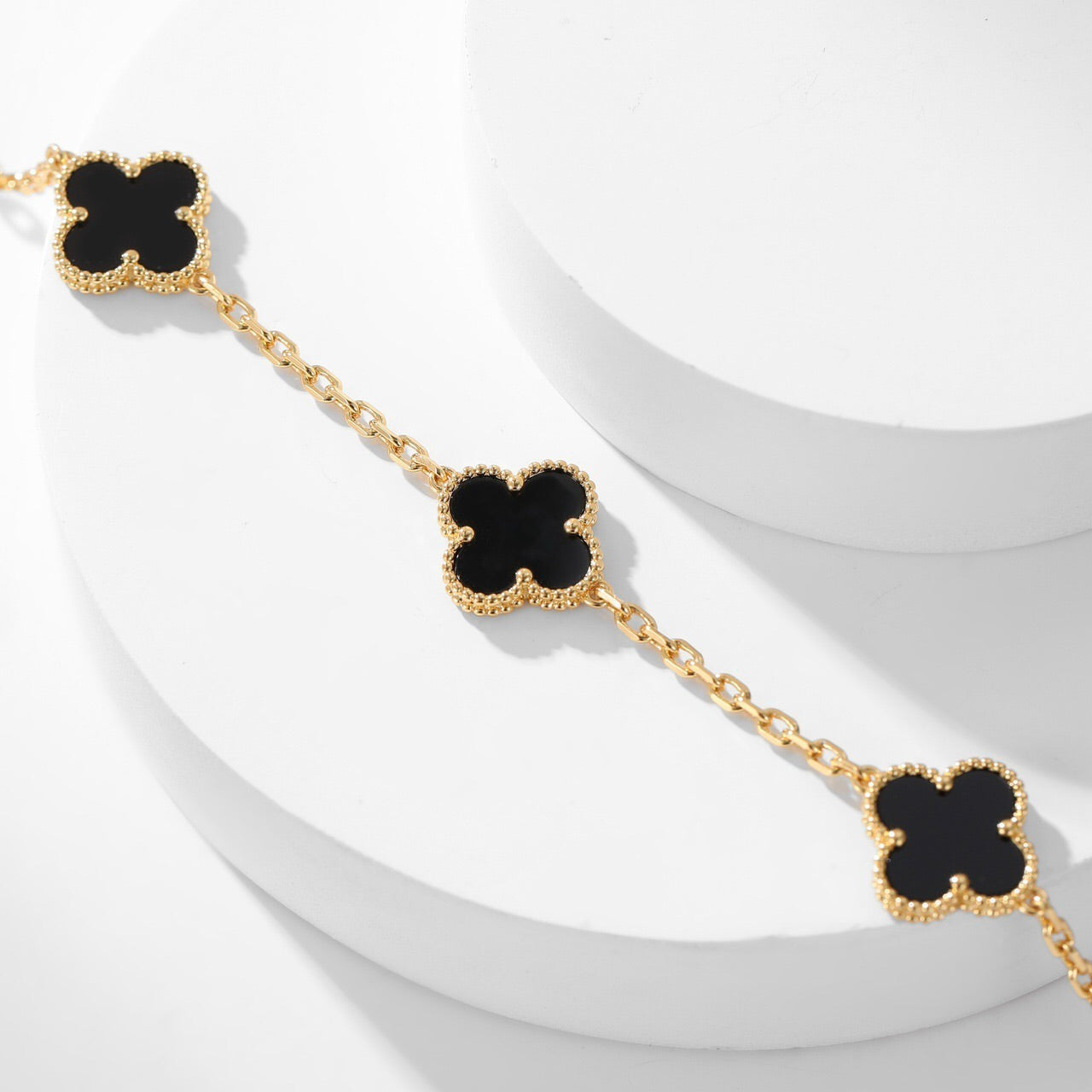 ¡®Sprite Jewelry¡¯CLOVER 10 MOTIFS ONYX NECKLACE