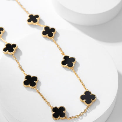 ¡®Sprite Jewelry¡¯CLOVER 10 MOTIFS ONYX NECKLACE