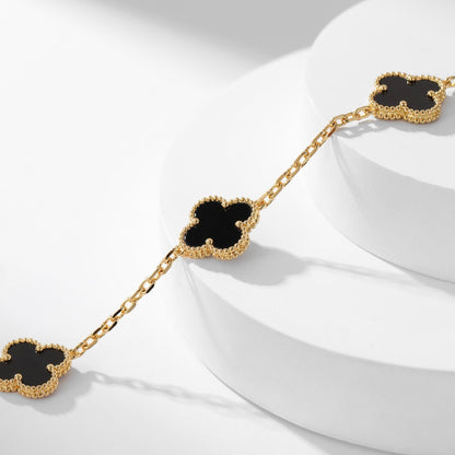 ¡®Sprite Jewelry¡¯CLOVER 10 MOTIFS ONYX NECKLACE