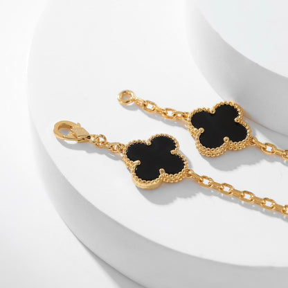 ¡®Sprite Jewelry¡¯CLOVER 10 MOTIFS ONYX NECKLACE